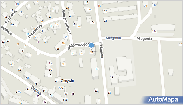 Gdynia, Dickmana Arenda, 15, mapa Gdyni