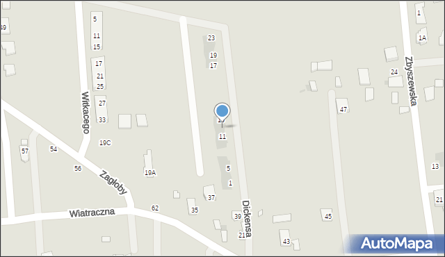 Grójec, Dickensa, 13, mapa Grójec