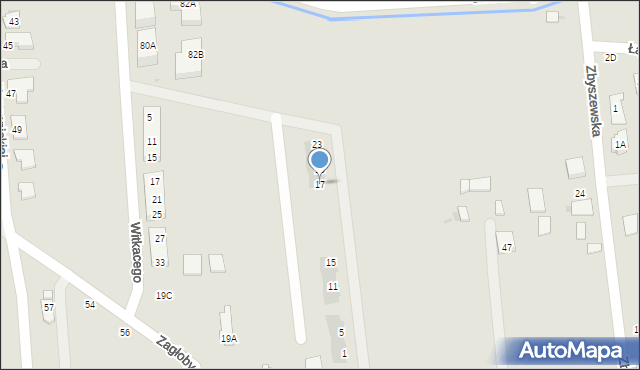 Grójec, Dickensa, 17, mapa Grójec