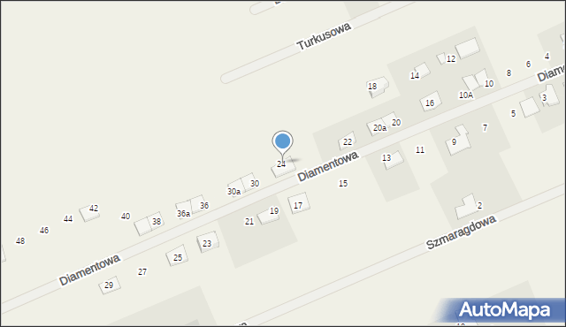 Grzędzice, Diamentowa, 26, mapa Grzędzice