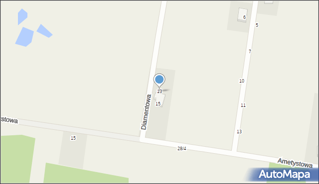 Henrykowo, Diamentowa, 13, mapa Henrykowo