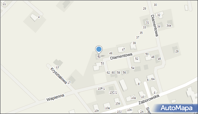 Henrykowo, Diamentowa, 51, mapa Henrykowo