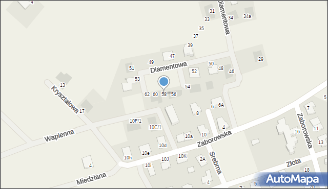 Henrykowo, Diamentowa, 58, mapa Henrykowo