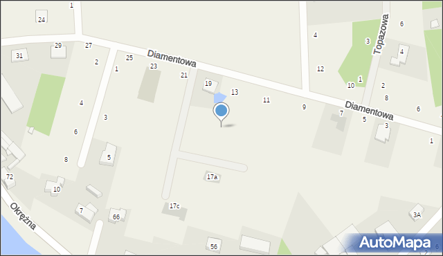 Jerzykowo, Diamentowa, 15b, mapa Jerzykowo