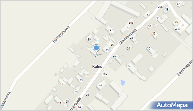 Kalno, Diamentowa, 37, mapa Kalno