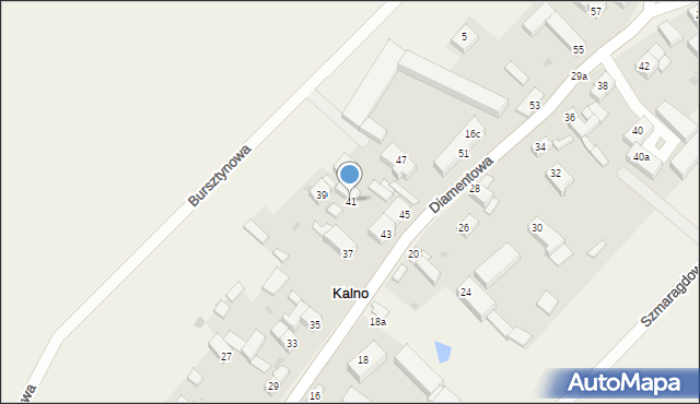 Kalno, Diamentowa, 41, mapa Kalno