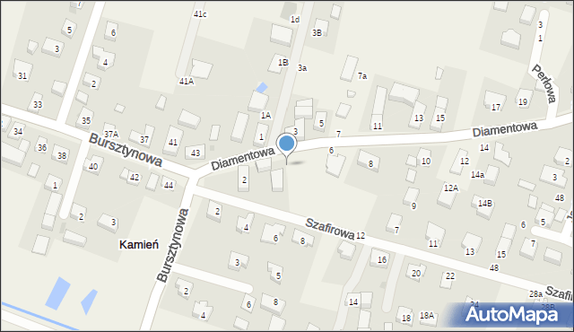 Kamień, Diamentowa, 4, mapa Kamień