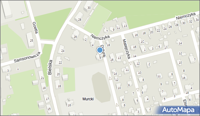 Katowice, Didura Adama, 3, mapa Katowic