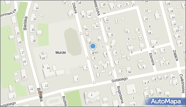 Katowice, Didura Adama, 8, mapa Katowic