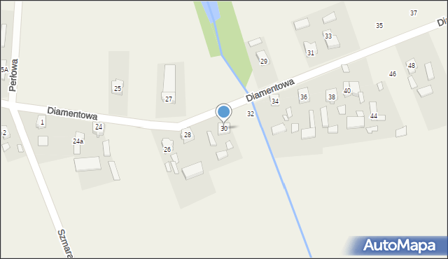 Korczew, Diamentowa, 30, mapa Korczew