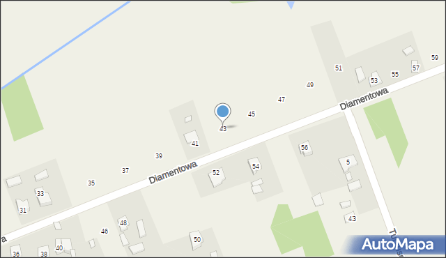 Korczew, Diamentowa, 43, mapa Korczew