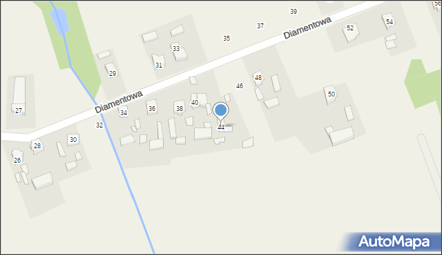 Korczew, Diamentowa, 44, mapa Korczew