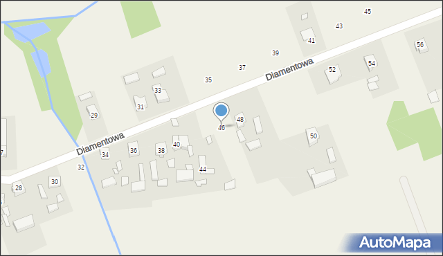 Korczew, Diamentowa, 46, mapa Korczew