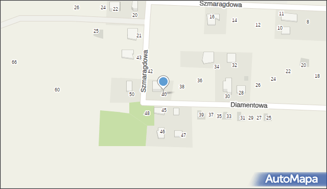 Kozłów Biskupi, Diamentowa, 40, mapa Kozłów Biskupi