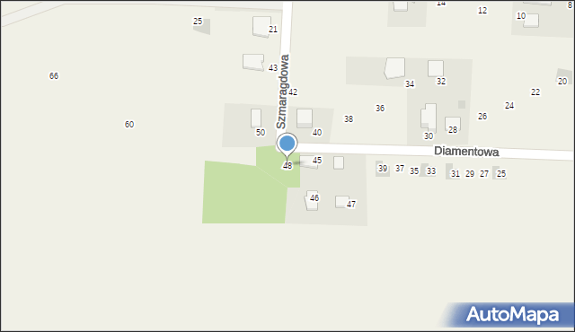 Kozłów Biskupi, Diamentowa, 48, mapa Kozłów Biskupi