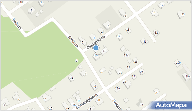 Kunowice, Diamentowa, 10, mapa Kunowice