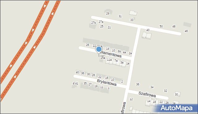 Lubin, Diamentowa, 17a, mapa Lubin