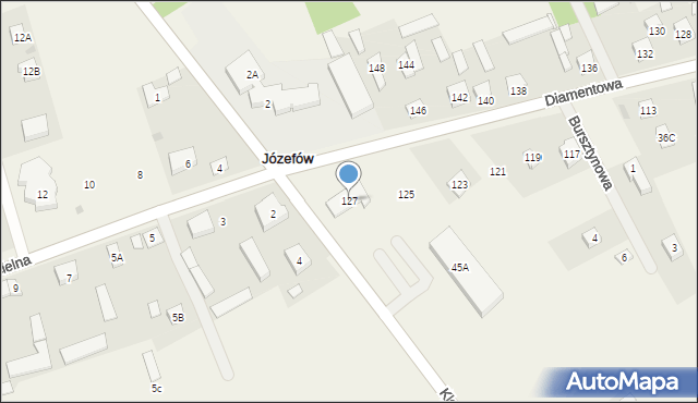 Ludwinów, Diamentowa, 127, mapa Ludwinów