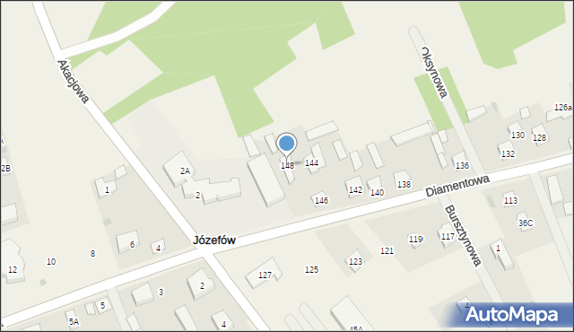 Ludwinów, Diamentowa, 148, mapa Ludwinów