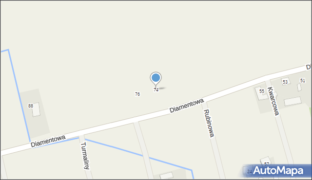 Ludwinów, Diamentowa, 74, mapa Ludwinów