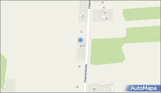Łuszczanowice, Diamentowa, 24, mapa Łuszczanowice