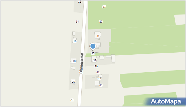 Łuszczanowice, Diamentowa, 35, mapa Łuszczanowice