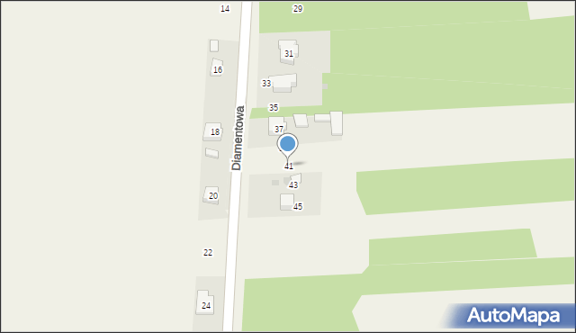 Łuszczanowice, Diamentowa, 41, mapa Łuszczanowice