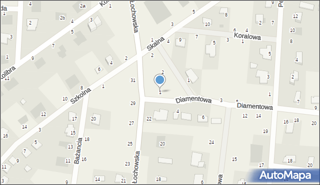 Murowaniec, Diamentowa, 1, mapa Murowaniec