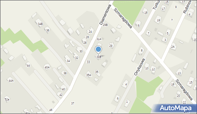 Nowe Pieścirogi, Diamentowa, 31B, mapa Nowe Pieścirogi