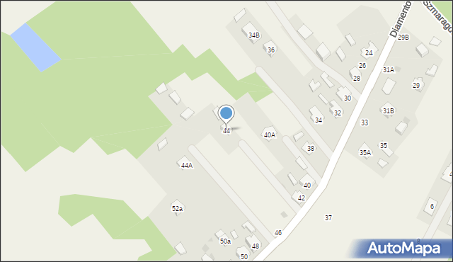 Nowe Pieścirogi, Diamentowa, 44, mapa Nowe Pieścirogi