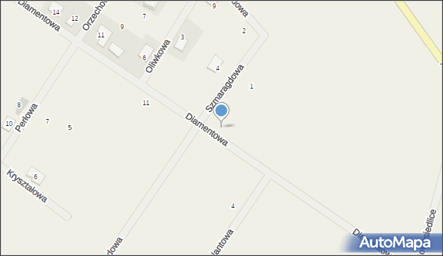 Nowosiedlice, Diamentowa, 8a, mapa Nowosiedlice