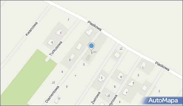 Obrowo, Diamentowa, 3, mapa Obrowo