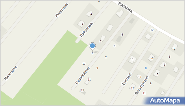 Obrowo, Diamentowa, 8, mapa Obrowo