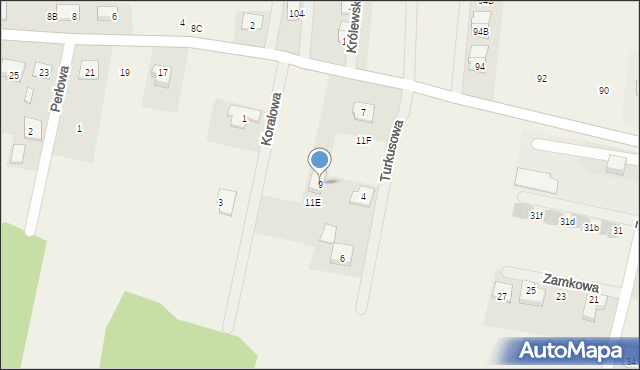 Ogrodniki, Diamentowa, 9, mapa Ogrodniki