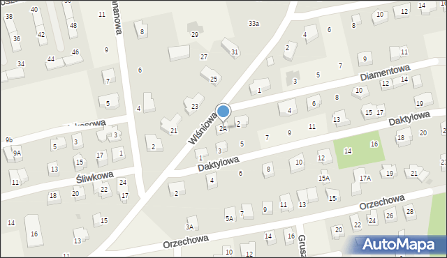 Pierwoszyno, Diamentowa, 2A, mapa Pierwoszyno