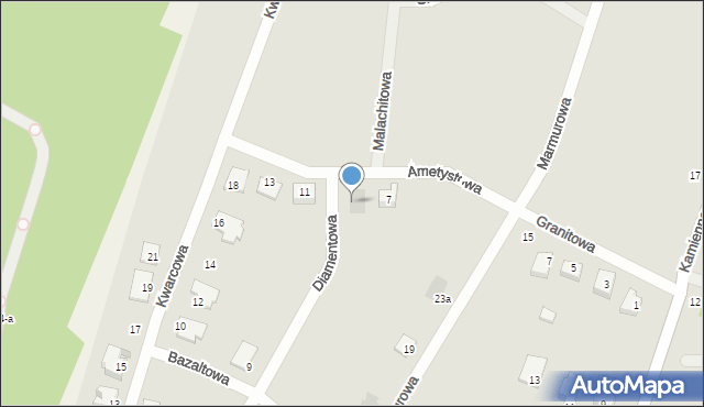 Piła, Diamentowa, 18, mapa Piły