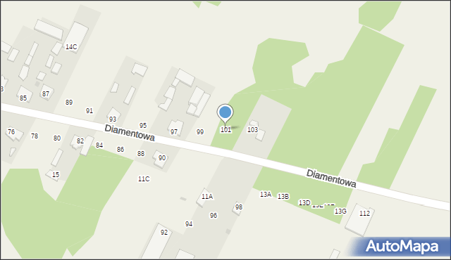 Purzec, Diamentowa, 101, mapa Purzec