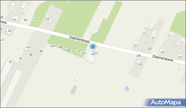 Purzec, Diamentowa, 112, mapa Purzec