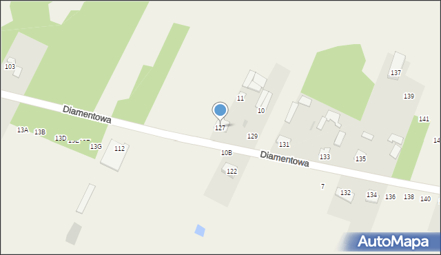 Purzec, Diamentowa, 127, mapa Purzec