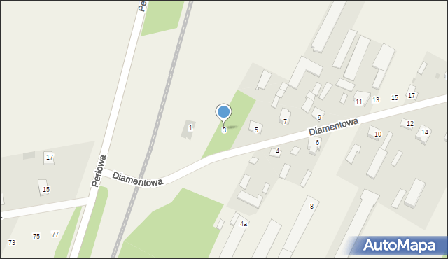 Purzec, Diamentowa, 3, mapa Purzec