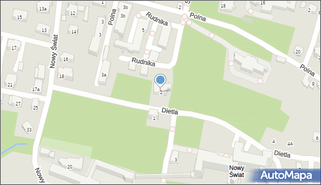 Rabka-Zdrój, Dietla, 2, mapa Rabka-Zdrój