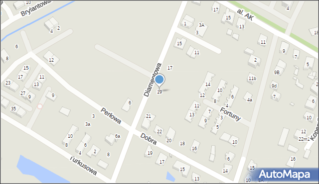 Radzymin, Diamentowa, 19, mapa Radzymin