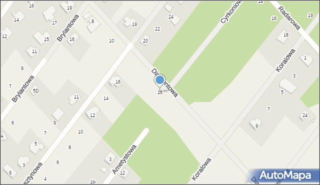 Rusiec, Diamentowa, 16, mapa Rusiec