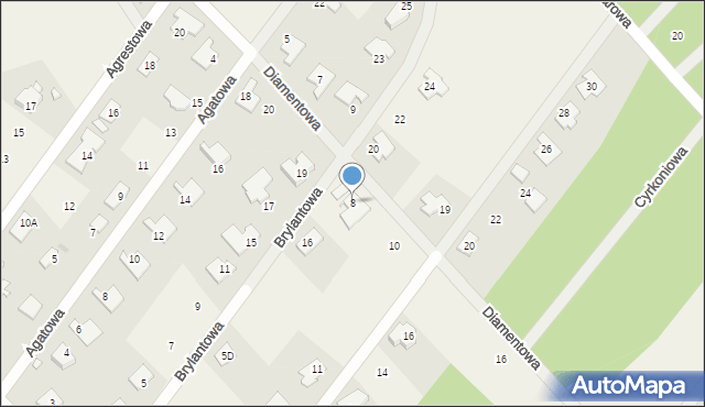 Rusiec, Diamentowa, 8, mapa Rusiec