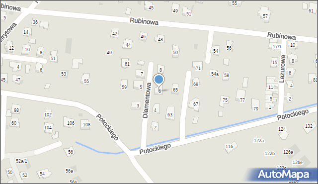 Rzeszów, Diamentowa, 6, mapa Rzeszów