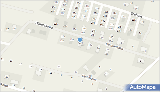 Skowarcz, Diamentowa, 13b, mapa Skowarcz