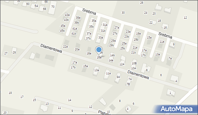 Skowarcz, Diamentowa, 16a, mapa Skowarcz