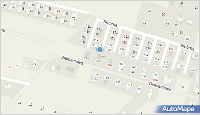 Skowarcz, Diamentowa, 20b, mapa Skowarcz