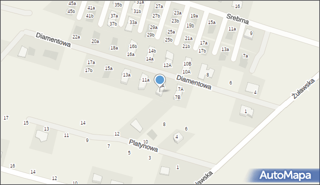 Skowarcz, Diamentowa, 9B, mapa Skowarcz