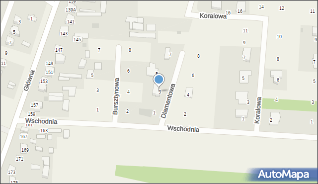 Smardzewice, Diamentowa, 3, mapa Smardzewice